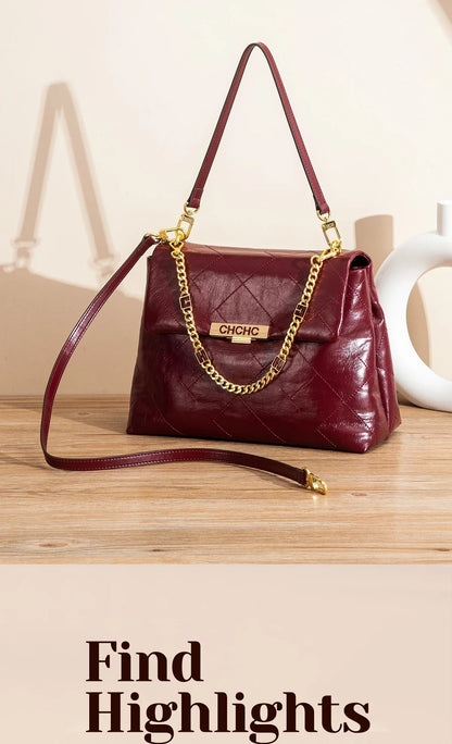 Women's Tote Bag 2026 Spring/Summer New Single Shoulder Bag Simple Black Diamond Grid Pattern Handbag