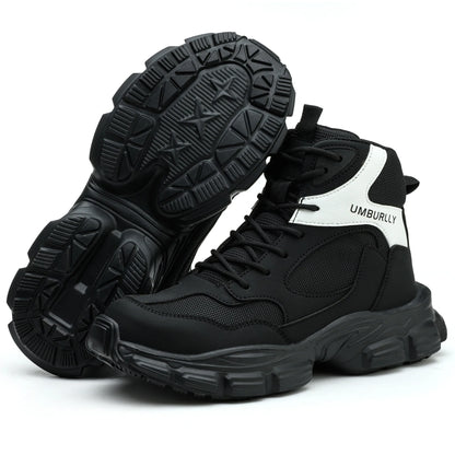 Work Safety Shoes Womens Steel Toe Cap Puncture-Proof Anti-smash Boots Sport Indestructible Boots Wear Lightweight Sneakers