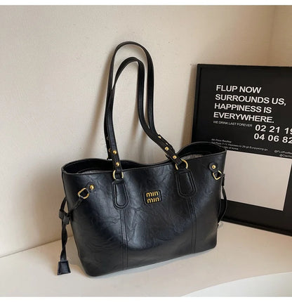 2025 New Light Luxury Niche Popular Large-capacity Commuting Versatile Shoulder Bag Casual High-end Tote Bag Women