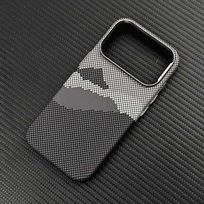 Carbon Fiber Texture Magnetic Case For iphone 17 Pro Max 17Pro Air Ultrathin Alloy Lens Wireless Charge for Magsafe Hard Pc Case