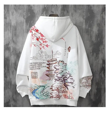 Moletons Pretos com Estampa de Anime Essenciais com Capuz Feminino Estética Coreana Moda Fofa Moletons com Capuz Streetwear para Mulheres