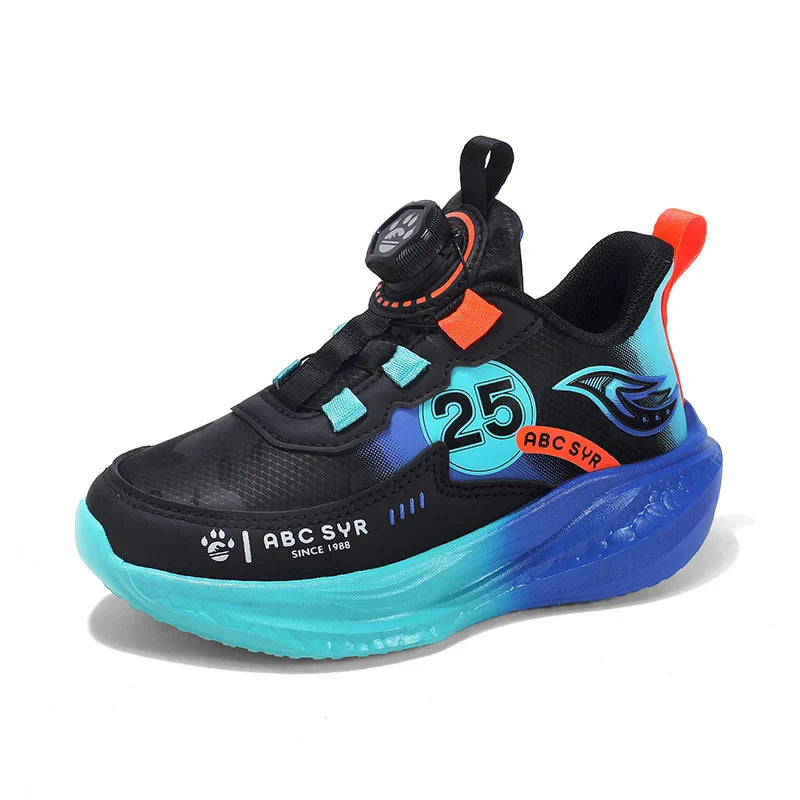 Children‘s Breathable Basketball Shoes Non-slip Sports Training Shoes Outdoor Lace-up Boys Girls Jogging Sneakers Athletic Shoes