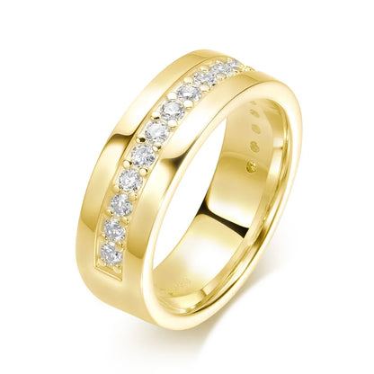 2mm Round Moissanite Eternity Band Ring GRA Certified Lab Moissanite s925 Sterling Silver Wedding Rings for Women Man