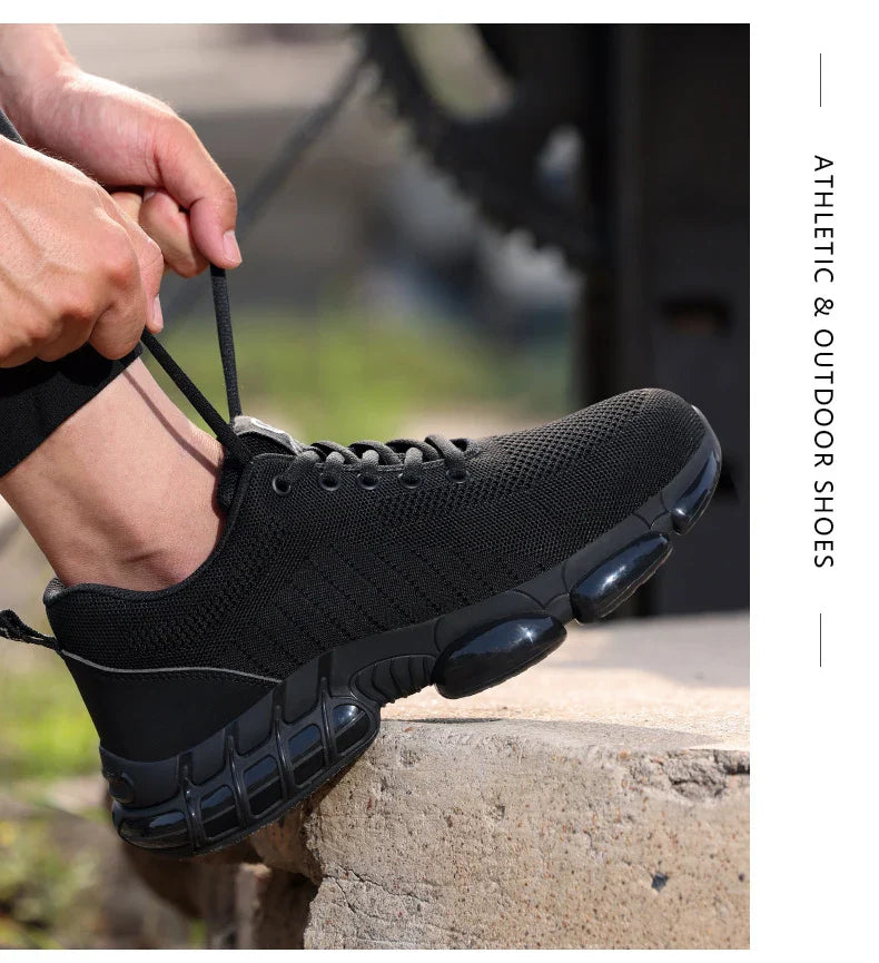 Steel Toe Safety Shoes Anti-smash Puncture-Proof Safety Work Shoes Breathable Wear-Resistant Construction Industrial Footwear