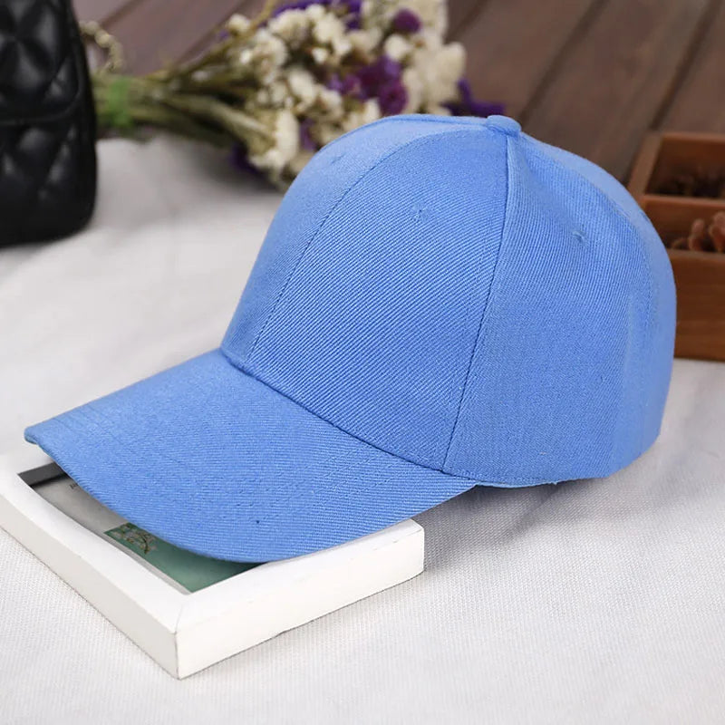 Fashion Retro Solid Color Men and Women Universal Baseball Cap Outdoor Sports Casual Girl Ponytail  Hat Sale