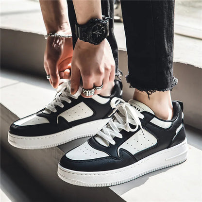 Sapatos Masculinos de Primavera e Verão, Tênis Respiráveis Novos, Sapatos Brancos com Sola Grossa da Moda Masculina e Versáteis, Tênis Esportivos e Casuais