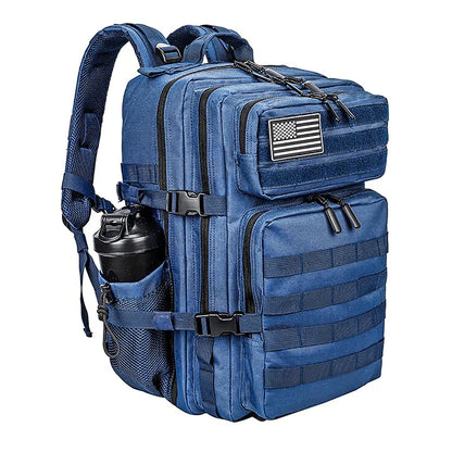 45L Tactical Backpack for Men and Women Large Athlete Gym Bag Outdoor Sports Hiking Survival Rucksack with Bottle Holder