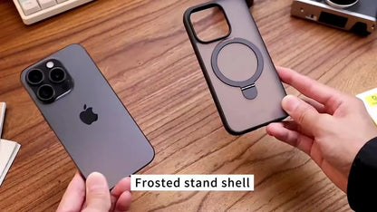 Magnetic Holder Armor Shockproof Wireless Charging Phone Case for iPhone 17 16 15 14 13 12 11 Pro Max 17 Air Cases Cover