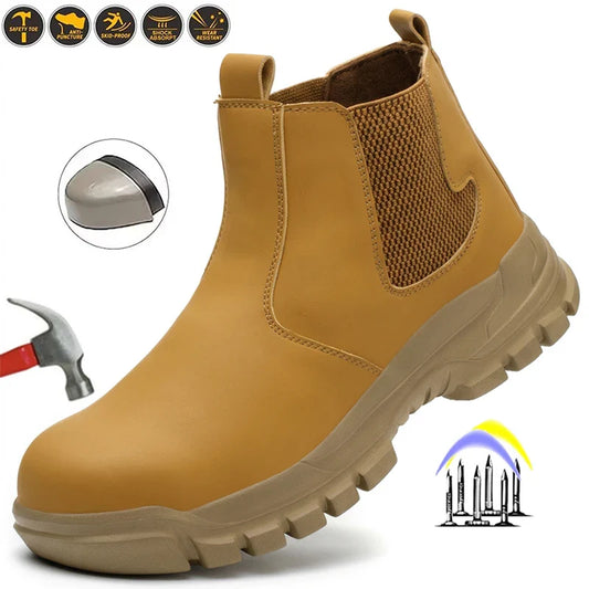 Safety Shoes Men Steel Toe Protective Shoes With Anti Smash Anti Piercing Work Shoes Indestructible Safety Boots