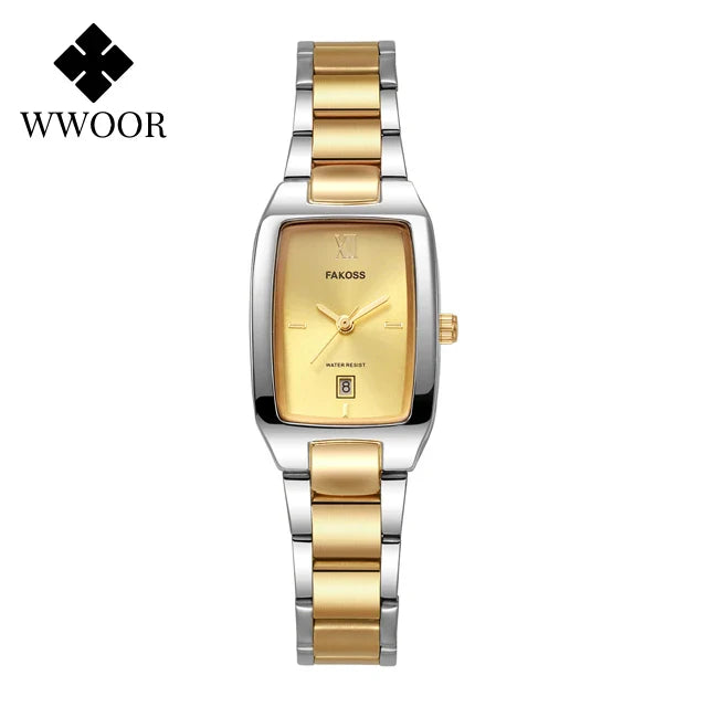 Elegant Women's Watch Fashion Stainless Steel Waterproof Ladies Quartz Wristwatch Luxury Bracelet Watches Date Reloj mujer