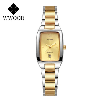 Elegant Women's Watch Fashion Stainless Steel Waterproof Ladies Quartz Wristwatch Luxury Bracelet Watches Date Reloj mujer