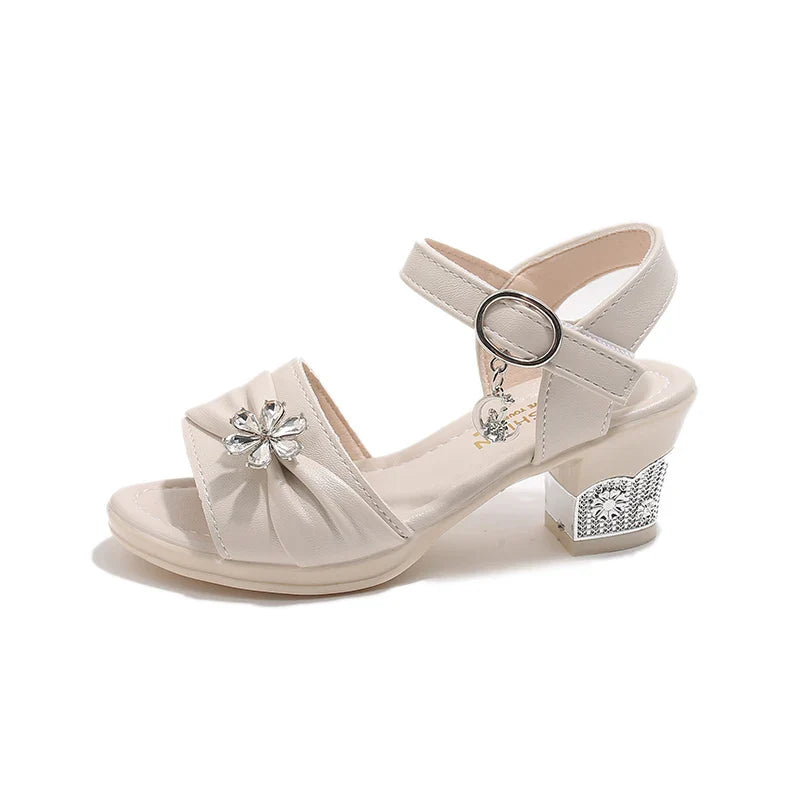 Girls Princess Sandals Summer Kids Low Heels Fashion Party Dress Casual Shoes Outdoor Causal Sandals Children Soft Sole Bow