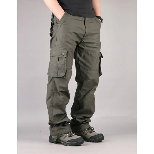 New Men Cargo Pants Pants 6 Pockets Fashion Cargo Pants Quality Cotton Outdoor Male Casual Pants