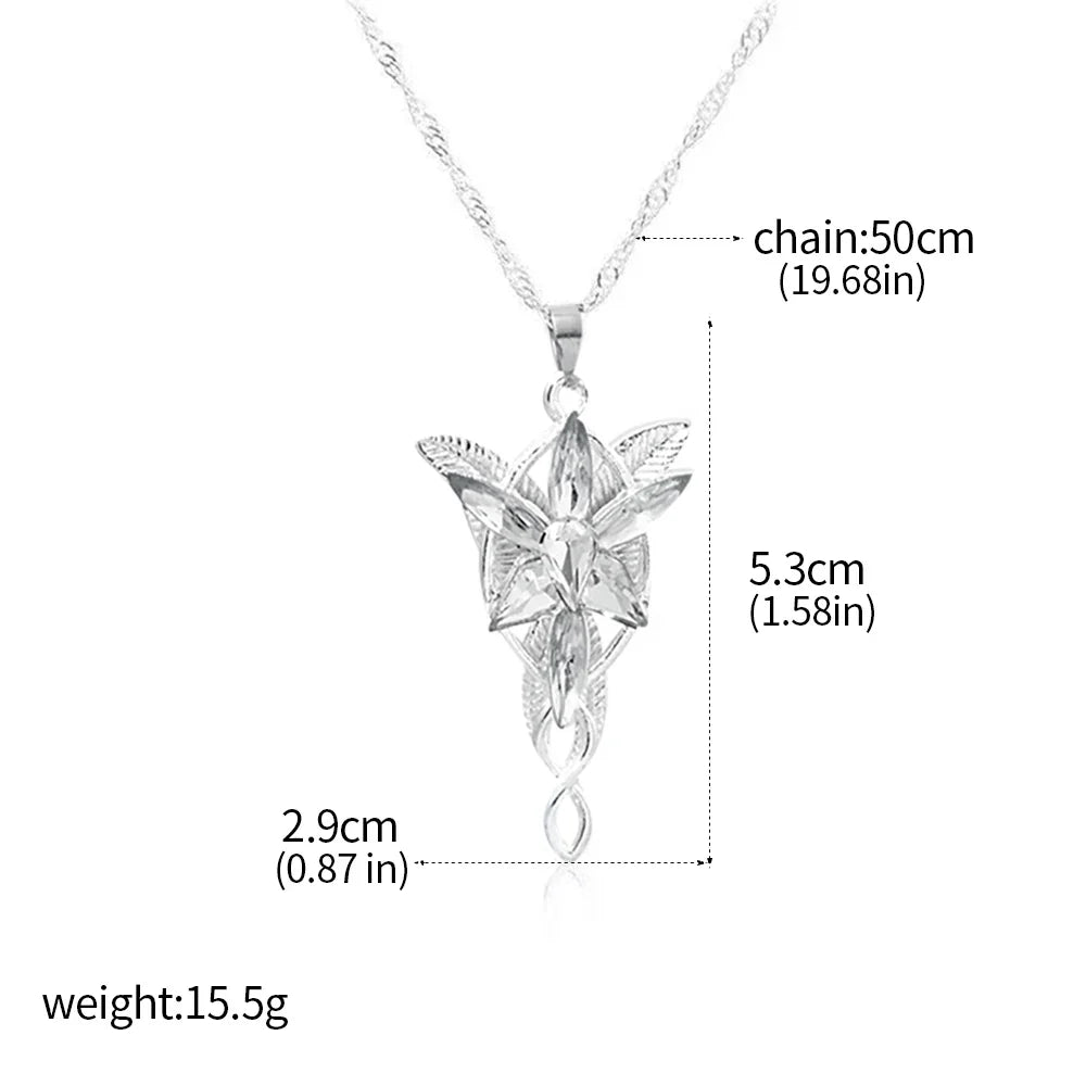 Necklace Silver Color Crystal Pendant Necklaces for Women Girl Party Jewelry Gift Jewelry