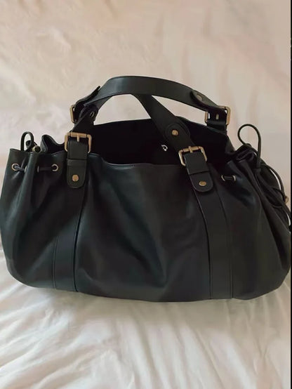 2025 Sac à main à bandoulière Simple pour femmes, sac Boston élégant et polyvalent, sac de travail intérieur en Polyester doux