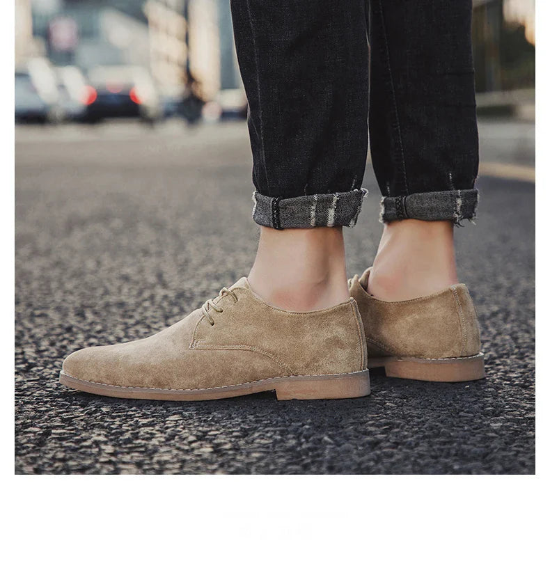 Sapatos Masculinos Derby de Luxo, Sapatos de Couro de Camurça de Alta Qualidade para Homens, Sapatos Casuais de Negócios, Sapatos de Amarrar Masculinos para Festas e Casamentos, Tamanho Grande