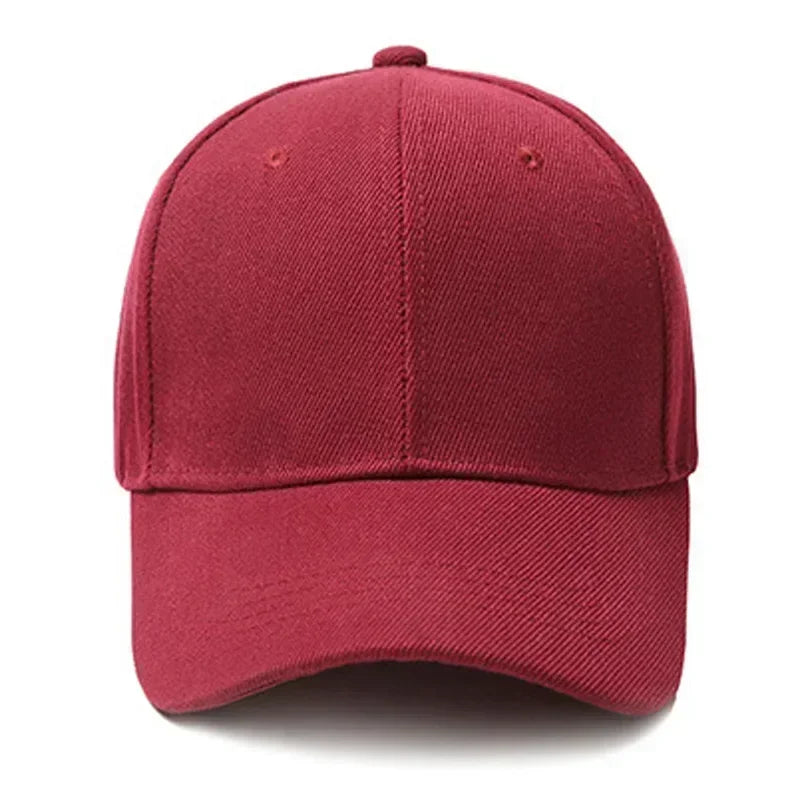 Solid Unisex Baseball Cap 6 Panel Men Caps Daily Womens Summer Hat Curved Brim Adjustable Red White Purple Grey Black
