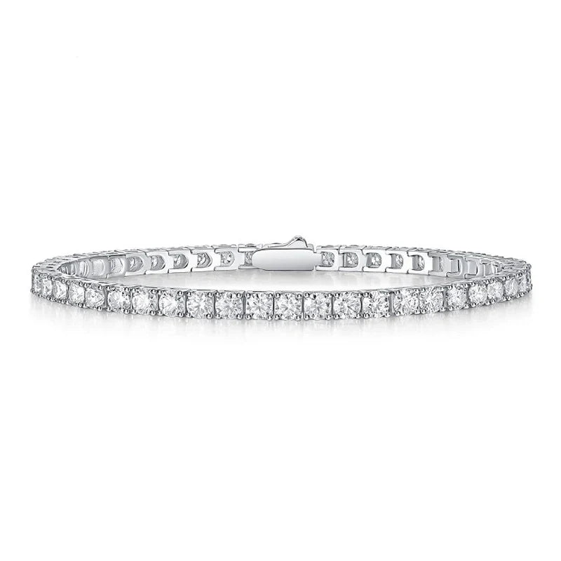 2024 New In GRA Certified 3/4/5/6.5MM White Full Moissanite Tennis Bracelet for Women Men 925 Silver Diamond Link Bracelets