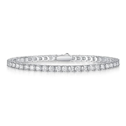 2024 New In GRA Certified 3/4/5/6.5MM White Full Moissanite Tennis Bracelet for Women Men 925 Silver Diamond Link Bracelets