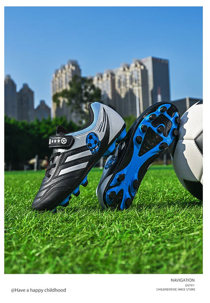 New Kids Turf Football Boots Training Shoes Soccer Shoes Drop Shipping Professional Match Grass Ultralight Cleats Boys Non-Slip