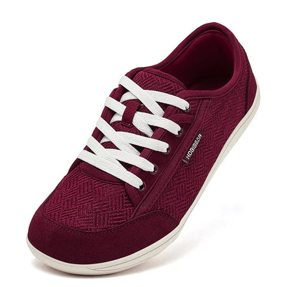 Unisex Barefoot Shoes Wide Toe Minimalist Zero Drop Walking Sneakers Lace-Up Outdoor Lightweight Casual Shoes