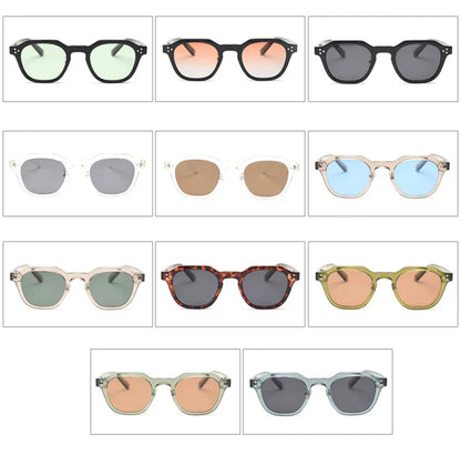 retro sun glasses for women TR90 frame polygon polarized sunglasses uv400 male green brown 2023 summer