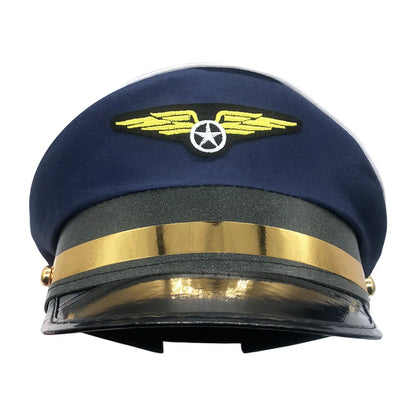 Men Women Baseball Caps Adult Adjustable Captain Costume Admiral Hat Y2K Cosplay Sailor Pilot Hat For Costume Party Performance