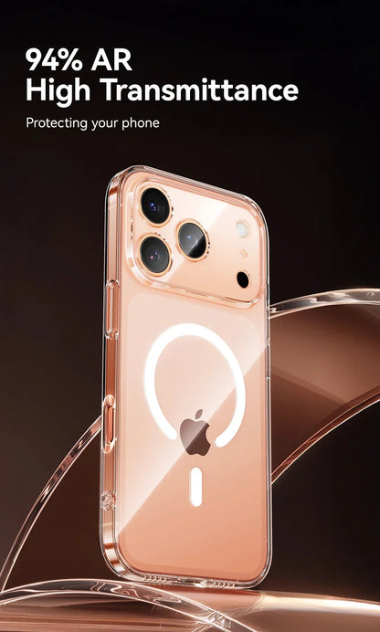Magnetic Case For iPhone 17 Pro Max Case Anti Yellow Transparent Cover For iPhone 17 Pro Max Wireless Charger Thin Cover