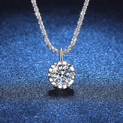 Luxury 925 Sterling Silver AAAAA Zircon Pendant Necklace Fashion Italian Silver Necklace Women Jewelry
