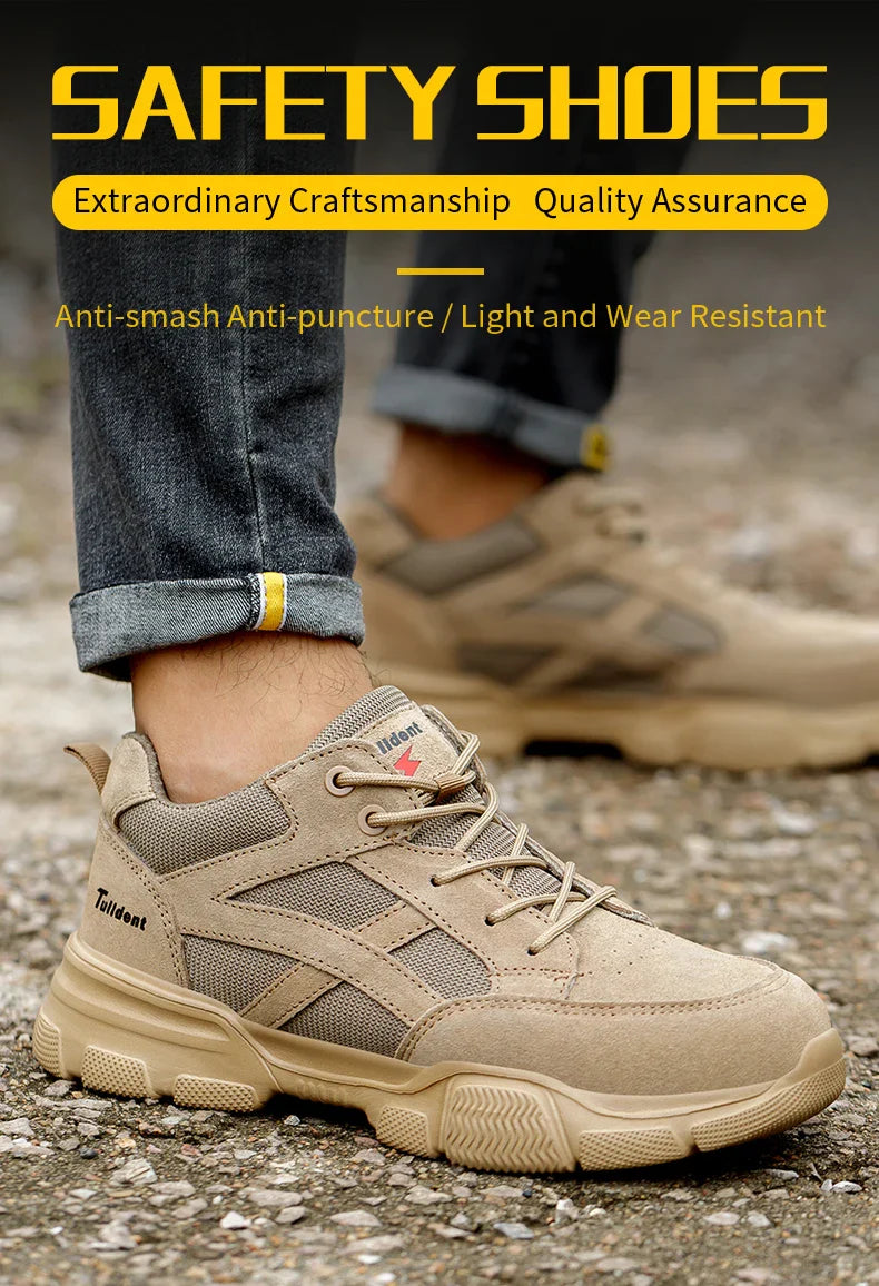 Insulation 10KV Safety Shoes Men Anti-smash Breathable Electrician Welding Work Boots  Puncture-Proof Male Footwear