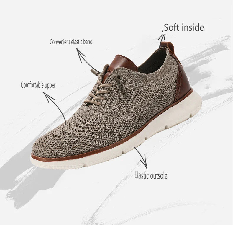 Large Size Comfortable Men's Shoes Light Fashion Casual Sports Shoes Breathable Flying Mesh Top Loafers
