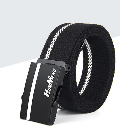 White Blue Black Military Automatic Buckle Nylon Belt Outdoor Hunting Multifunctional Tactical Canvas Belt High Quality Men Belt