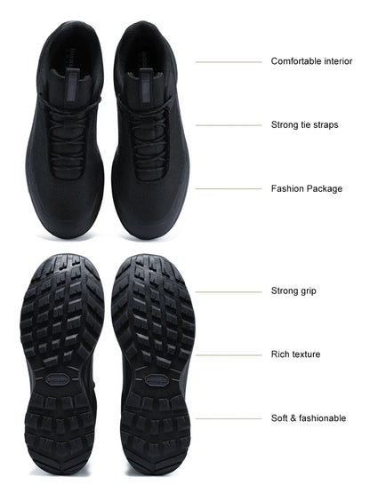 Hiking Shoes Men Outdoor Waterproof Camping Resistant Non Slip Sneakers Male Casual Lightweight Lace-Up Walking Shoes