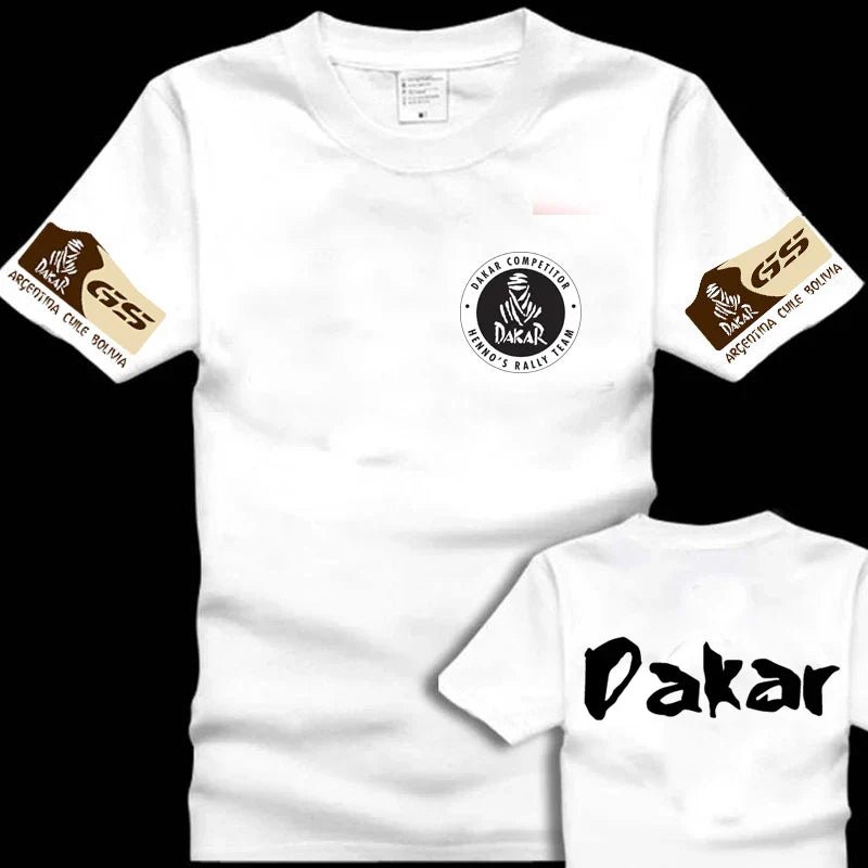 Off-road E-family Cotton Motorcycle T-shirt BMW Printing Short-sleeved Locomotive Racing Car Mercedes-Benz Audi Men's Clothing