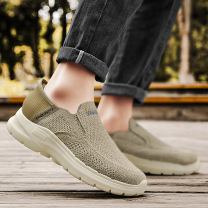 New Summer Breathable Canvas Shoes Men Loafers Slip On Sneakers Fashion Casual Men Shoes Lightweight Flats Men Driving