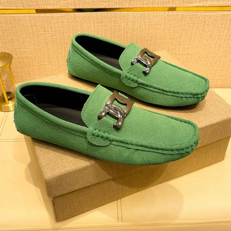 Loafers Men Big Size 48 Soft Driving Moccasins High Quality Flats Suede Leather Shoes Men Slip-on Luxury Loafers for Men
