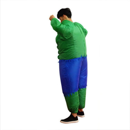 Inflatable Captain Hulk Super hero Cosplay Jumpsuit Costume Halloween for Man Party