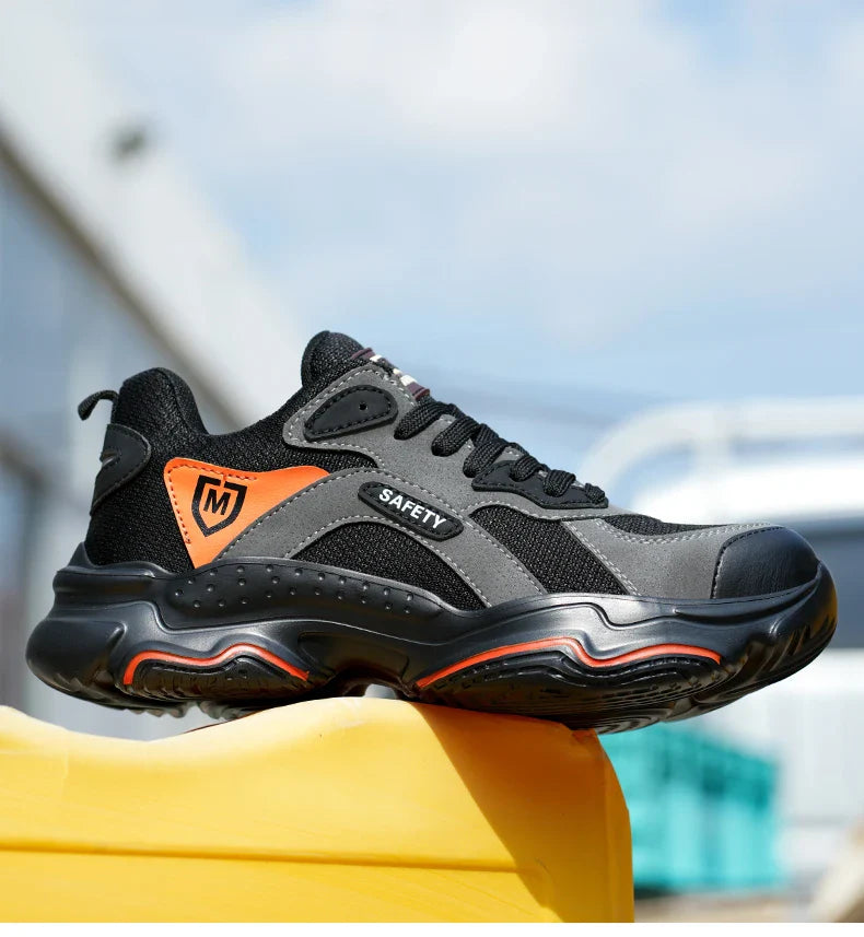 Lightweight Safety Shoes Men Work Shoes Steel Toe Cap Working Boots Sneakers Man Anti Puncture Breathable Sport Work Footwear