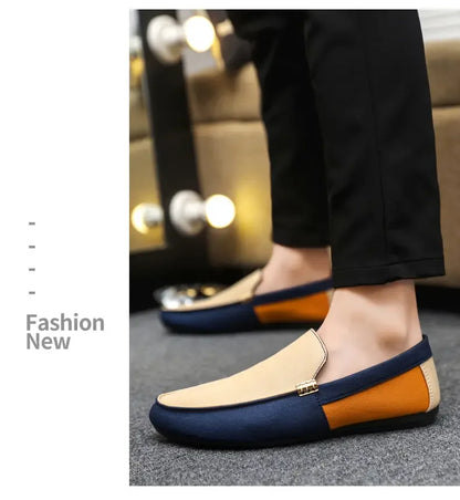 Business Shoes Fashion Casual Shoes Man Luxury Leather Loafers Breathable Slip on Male Boat Shoes Moccasins Driving Shoe