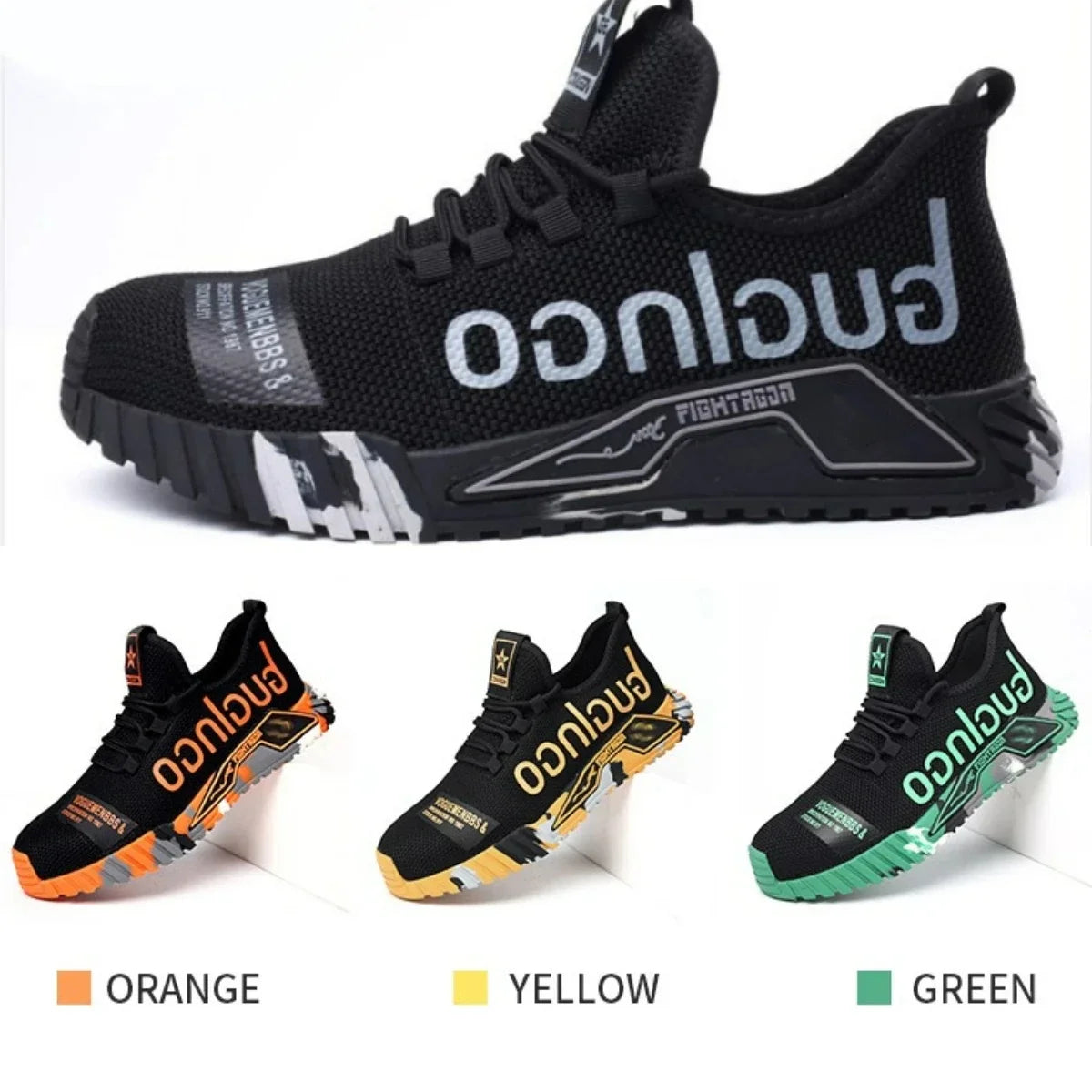 Good Lightweight Steel Toe Safety Shoes for Men Anti-puncture Work Shoes Men Breathable  Indestructible Work Safety Boots
