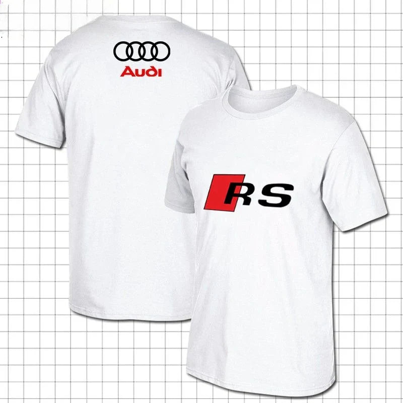 Cotton Men's Crew Neck Short Sleeve Loose Large Size Audi Performance Car Division Audi RS T-Shirt Top