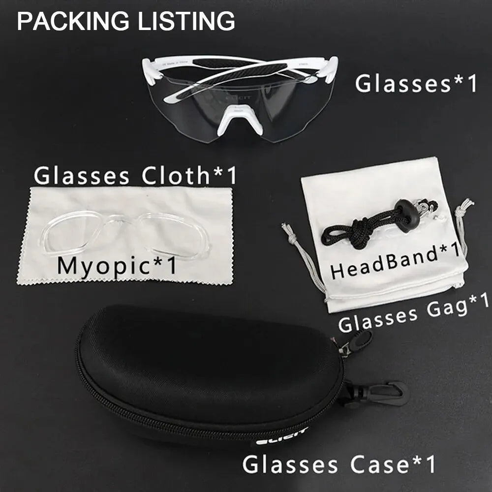 Photochromic Polarized Cycling Glasses Men Women Bike Glasses UV400 Eyewear Sunglasses HikingMTB Road Bicycle Goggles