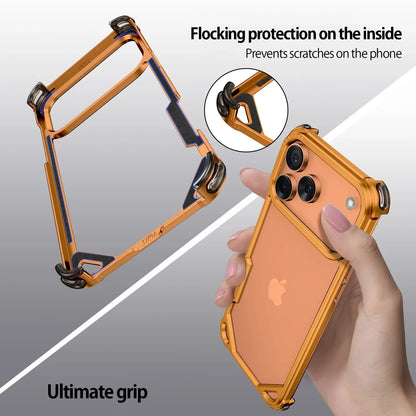 Metal Phone Case for iPhone 17 Pro/Pro Max/17/Air Case Minimalist Support Wireless Charging Ultra-thin Protecitve Case