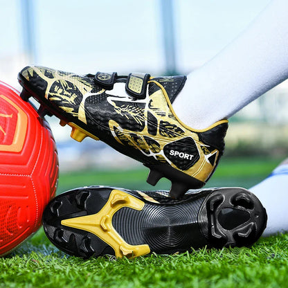 Boys Football Boots New Resistant Casual Kids Soccer Shoes Sneakers Grass Non Slip Training Sports Fast Match Breathable Cleats