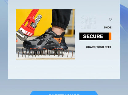 Lightweight Safety Shoes Men Work Shoes Steel Toe Cap Working Boots Sneakers Man Anti Puncture Breathable Sport Work Footwear