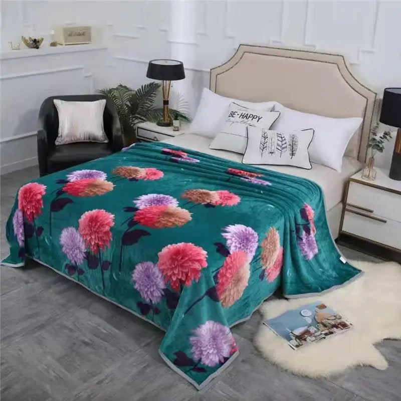 Thickened Velvet Blanket Children Single Double Person Fleece Coral Velvet Blanket Retail Coral Fleece Blanket Velvet Throw B...