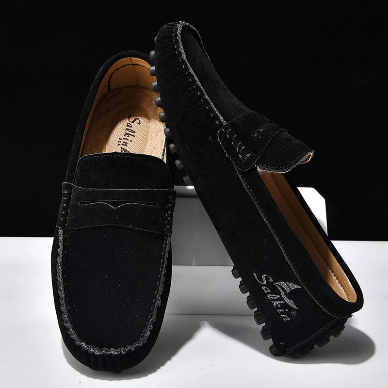 Quality Men's Suede Slip On Loafers Fashion Lightweight Breathable Wallking Driving Shoes Comfort fashion Outdoor Men's Sneakers