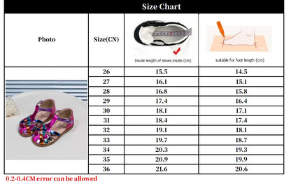 Girls Sandals New 2026 Summer Fashion Princess Party Dress Shoes Kids Colorful Soft Sandals Toddler Children Beach Weave Flats