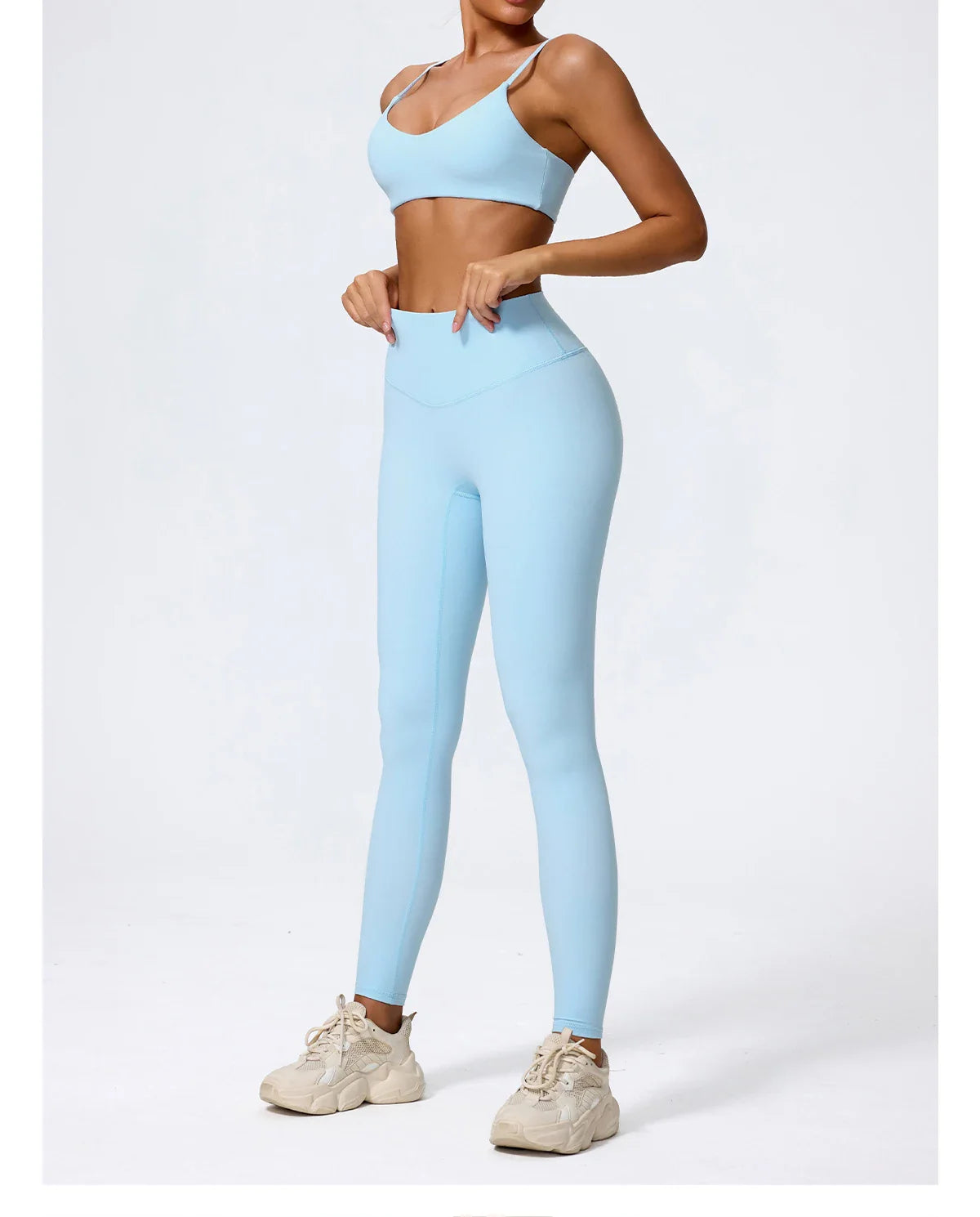 Ctenkevet Summer Women 2Pcs Sleeveless Sports Set Female Gym Two-piece Yoga Set High Waist Breathable legging Sportswear Women