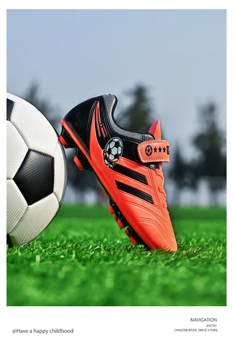 New Kids Turf Football Boots Training Shoes Soccer Shoes Drop Shipping Professional Match Grass Ultralight Cleats Boys Non-Slip